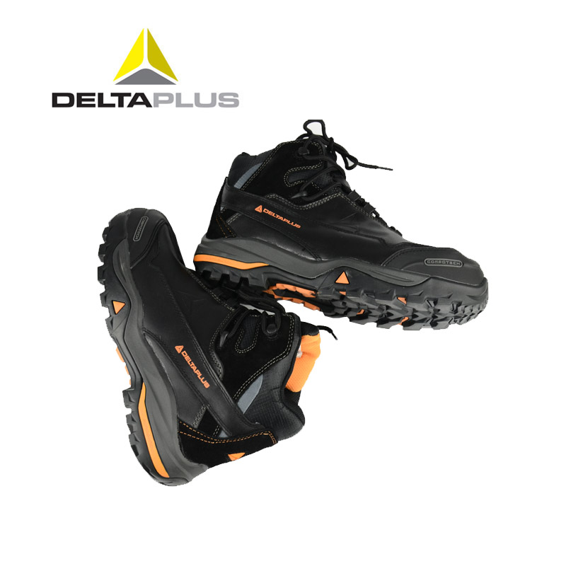 代尔塔 301336全牛皮高帮安全鞋