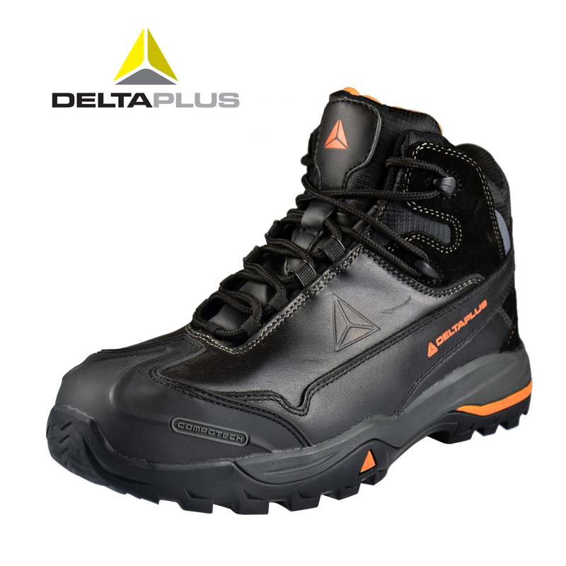 代尔塔 301336全牛皮高帮安全鞋