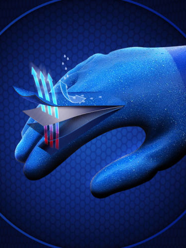 SHOWA透气防水PU全涂层手套281