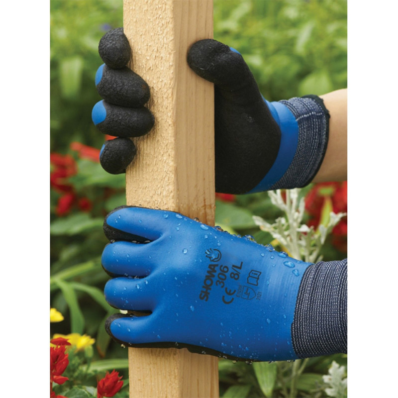 SHOWA 306 GRIP天然橡胶防水透气手套