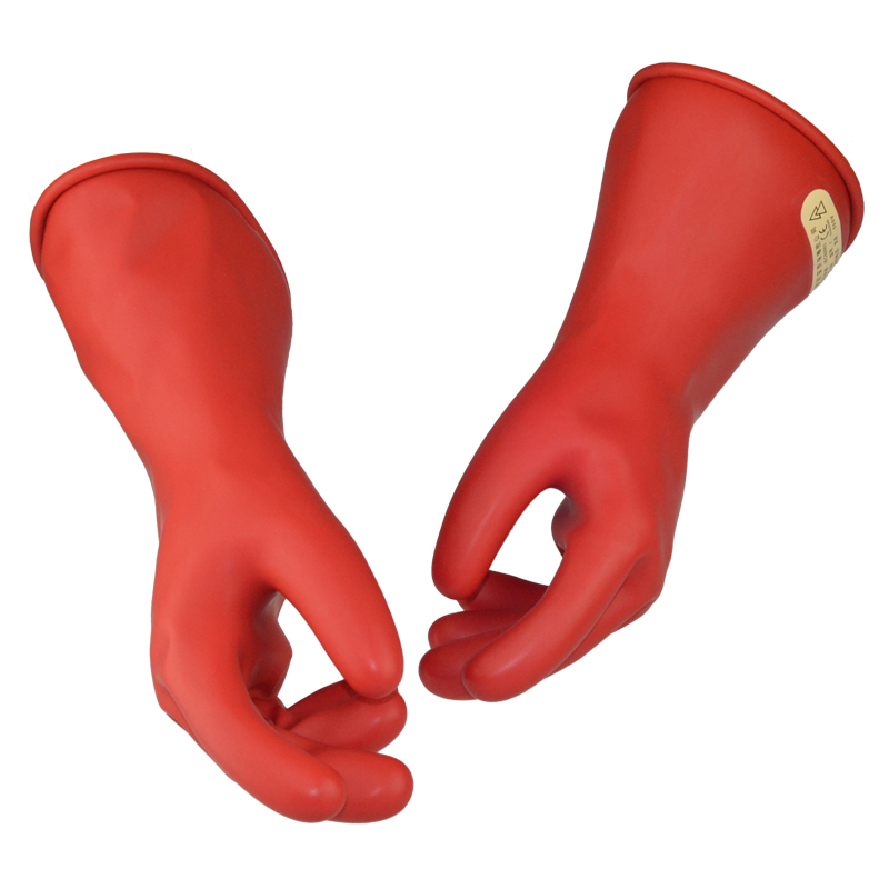 双安00级天然乳胶绝缘手套（红色）