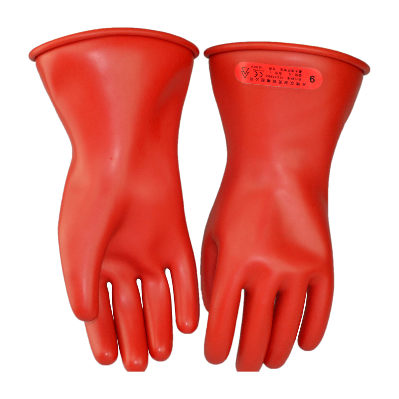 双安0级天然乳胶绝缘手套（红色）
