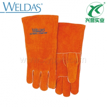 威特仕牛皮耐磨隔热手工电焊手套10-0392