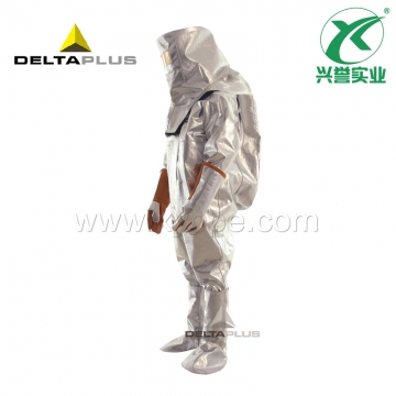 代尔塔 402205 C级消防镀铝空呼背囊连体服