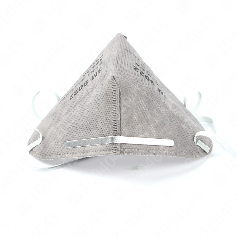 3M 9022灰色折叠头带式防护防尘口罩（双片包装）