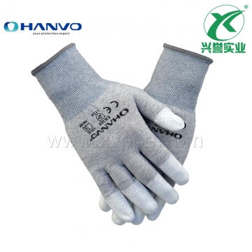 恒辉PM309 PU树脂指浸防静电手套