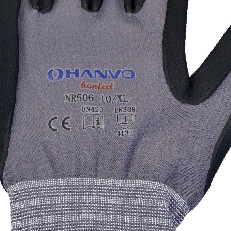 恒辉NR506丁腈发泡点珠手套