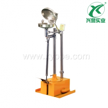 自动排空立式洗眼器(304)+小踏板+304联动翻盖盆0202-5113