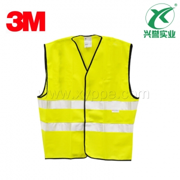3M 新8906仅两横实心布荧光黄安全背心