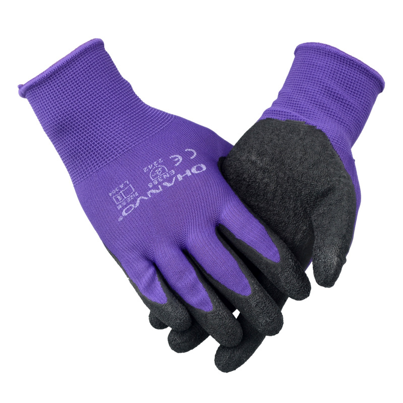 恒辉 LA304 皱纹浸胶劳保手套