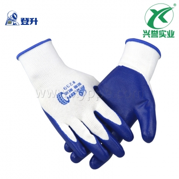 登升 #239 涤纶丁腈浸胶劳保手套