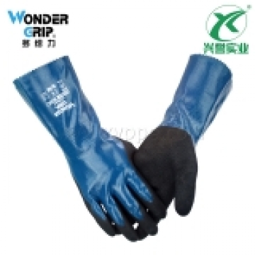 多给力 WG-528L 丁腈浸胶长袖防水防油作业手套