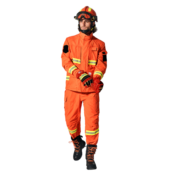 消防员森林灭火服HW-XF-A004 阻燃 抗撕拉 阻燃黄银黄反光带