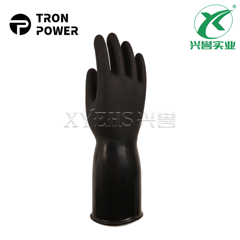 TORN POWER TRON 1000 Chemical 高性能丁基橡胶防化手套 粗糙表面