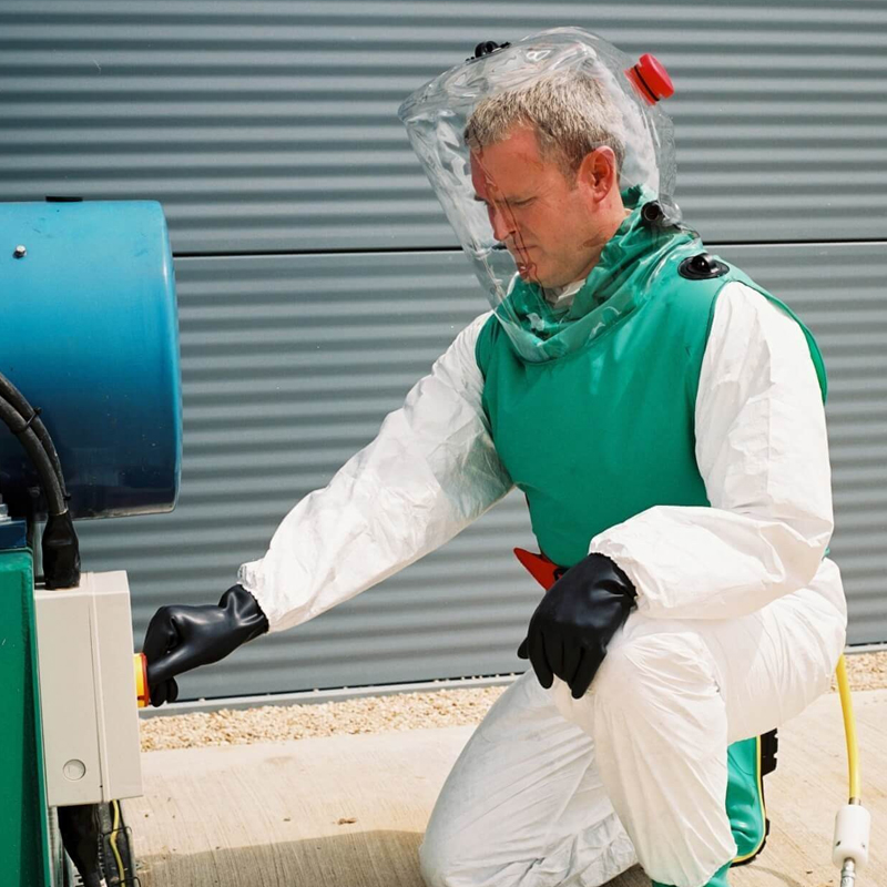 雷斯普斯 Respirex SIMPLAIR A.E 360 丁基橡胶 空气供给式化学防护头罩 